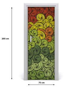 Samolepiace fototapety na dvere farebné vlny 75x205 cm