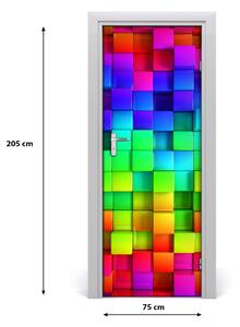 Samolepiace fototapety na dvere farebné krabičky 75x205 cm