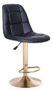 Barová stolička SAMSON na zlatom tanieri - čierna