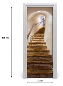 Fototapeta samolepiace na dvere schody do zámku 75x205 cm
