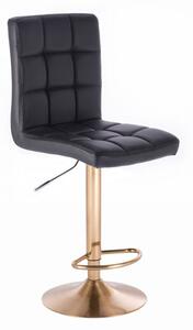 LuxuryForm Barová stolička TOLEDO na zlatom tanieri - čierna