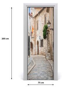 Fototapeta samolepiace dvere španielsko uličky 75x205 cm
