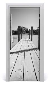 Fototapeta samolepiace na dvere drevené mólo 85x205 cm