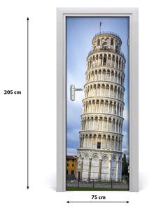 Fototapeta samolepiace dvere šikmá veža PIZAY 75x205 cm