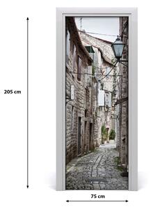 Fototapeta samolepiace dvere ulička Chorvátsko 75x205 cm