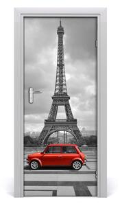 Fototapeta samolepiace dvere Eiffelova veža auto 85x205 cm