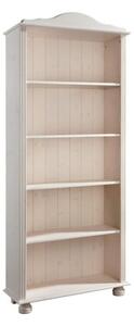 Biela knižnica z borovicového dreva 70x181 cm Ella – Støraa