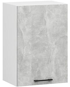 Ak furniture Kuchynská závesná skrinka Olivie W 50 cm biela/betón