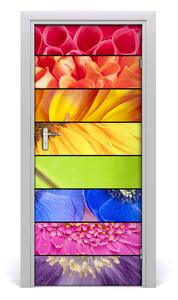 Fototapeta samolepiace farebné kvety 85x205 cm