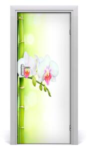 Fototapeta samolepiace Orchidea a bambus 85x205 cm
