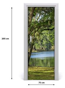 Fototapeta na dvere jazero v parku 75x205 cm