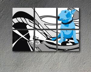 Ručne maľovaný POP Art obraz Dog and DJ´S (POP ART obrazy)