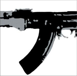 Ručne maľovaný POP Art obraz Kalashnikov (pop art Kalashnikov)