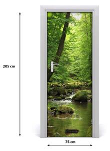 Fototapeta na dvere rieka v lese 75x205 cm