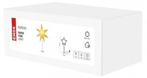 LED hviezda papierová so stojanom, 45 cm, vnút