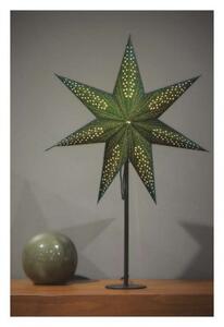 LED hviezda papierová so stojančekom, zelená, 45 cm, vnútorná