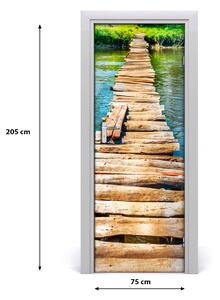 Fototapeta na dvere samolepiace drevený most 75x205 cm