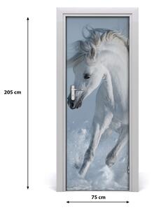 Samolepiace fototapety na dvere biely kôň 75x205 cm