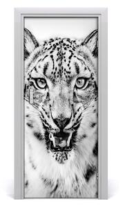 Samolepiace fototapety na dvere snežný leopard 85x205 cm