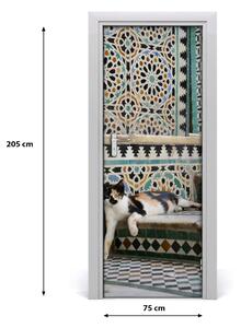 Samolepiace fototapety na dvere Mačka v Maroku 75x205 cm