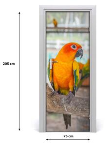 Samolepiace fototapety na dvere papagáj 75x205 cm