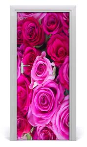 Fototapeta na dvere ružové ruže 85x205 cm