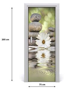 Fototapeta na dvere Kamene a kvety 75x205 cm