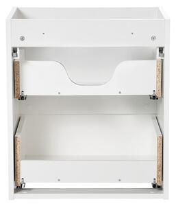 Comad Závesná skrinka Nova White Beyond s doskou a umývadlami 120 cm biela/dub evoke