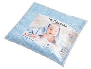 NEW BABY Detská deka modrá Polyester 80x90 cm