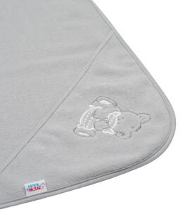 NEW BABY Dojčenská osuška sivá medveď Bavlna/Polyester 80x80 cm