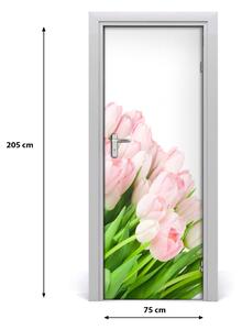 Fototapeta na dvere ružové tulipány 75x205 cm