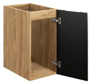 Comad Závesná skrinka Ocean so zápustným umývadlom 90 cm čierna/dub olejovaný
