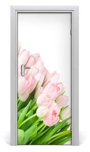 Fototapeta na dvere ružové tulipány 85x205 cm