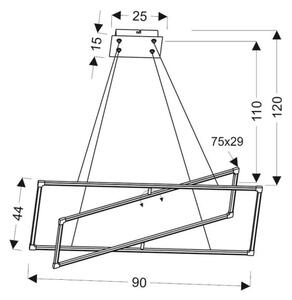 LED Luster na lanku KSEROS LED/45W/230V