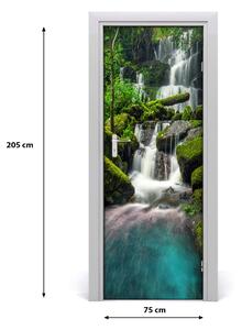 Fototapeta na dvere vodopád džungle 75x205 cm
