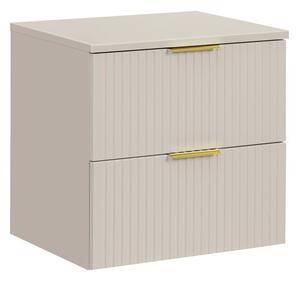 Comad Závesná skrinka Adele Cashmere Smile s doskou a umývadlom 60 cm kašmírová/biela