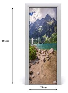 Fototapeta na dvere jazero v horách 75x205 cm