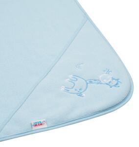 NEW BABY Dojčenská osuška modrá žirafka 100 cm Bavlna/Polyester 100x100 cm