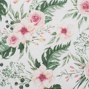 Obojstranný Set z Velvet do kočíka New Baby kvety ružová Bavlna/Polyester 75x100 cm, 30x35 cm