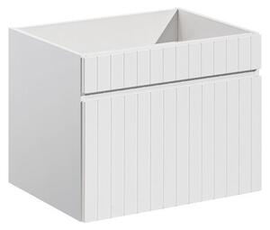Comad Závesná skrinka Iconic Smile s doskou a umývadlami 140 cm biela/dub santa fe vintage