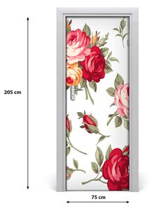 Fototapeta samolepiace na dvere divoká ruža 75x205 cm