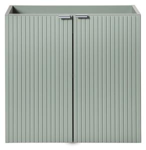 Comad Závesná skrinka Line Reed Green Pati s doskou a umývadlami 140 cm zelená/dub coast evoke