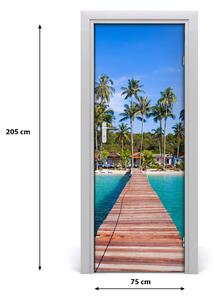 Fototapeta samolepiace dvere tropická chodník 75x205 cm