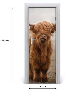 Fototapeta samolepiace na dvere kravy kopec 75x205 cm