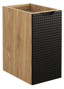 Comad Závesná skrinka pod umývadlo Luxor Black s doskou 70 cm čierna/dub olejovaný