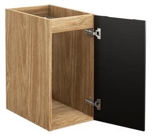 Comad Závesná skrinka pod umývadlo Luxor Black s doskou 70 cm čierna/dub olejovaný