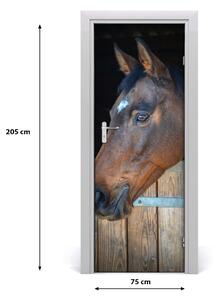 Fototapeta samolepiace na dvere stajňa kôň 75x205 cm