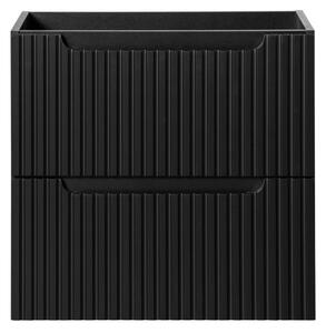 Comad Závesná skrinka Nova Black I so zápustným umývadlom 50 cm čierna/biela