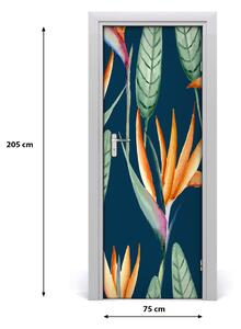 Samolepiace fototapety na dvere Strelitzia reginae 75x205 cm
