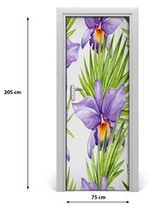 Samolepiace fototapety na dvere Orchidea a palmy 75x205 cm